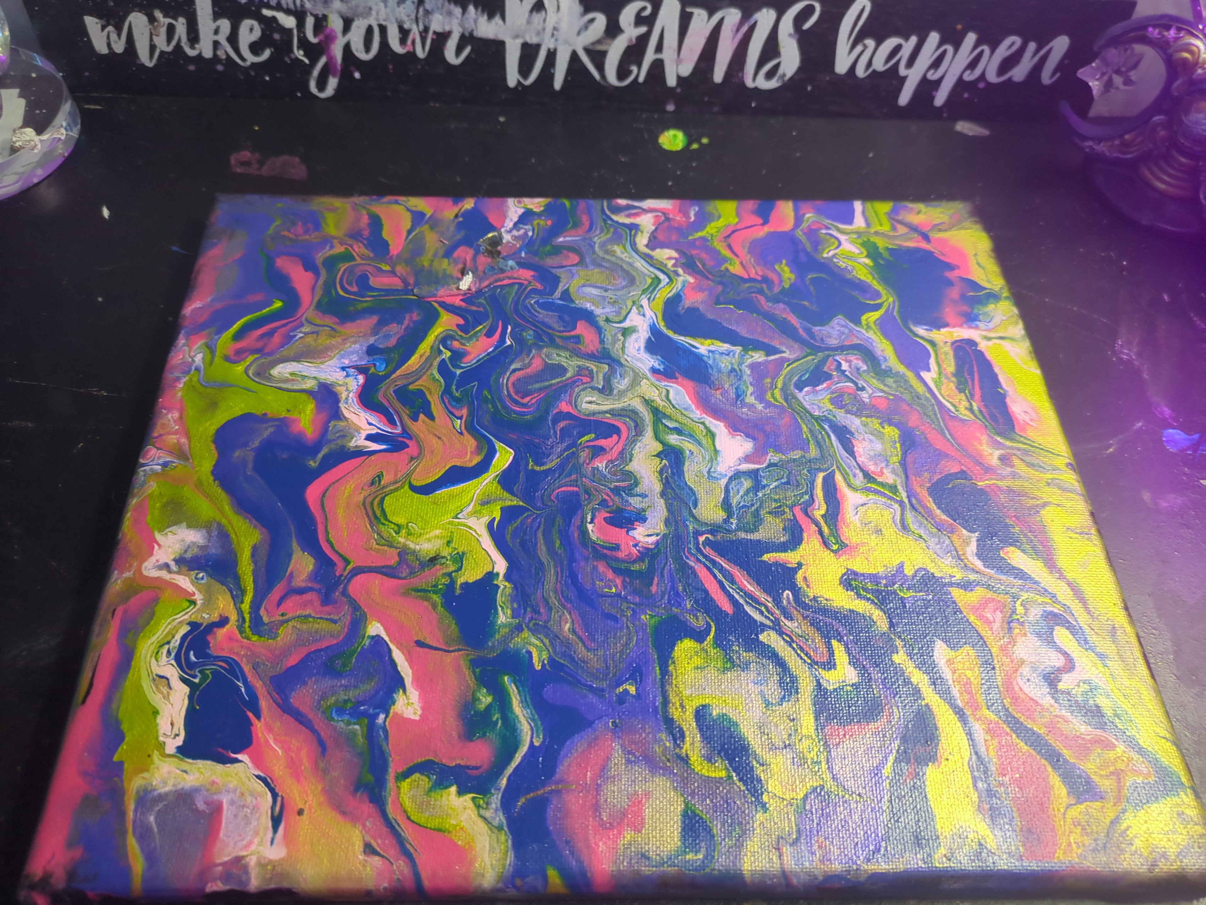 10x12 acrylic paint pour