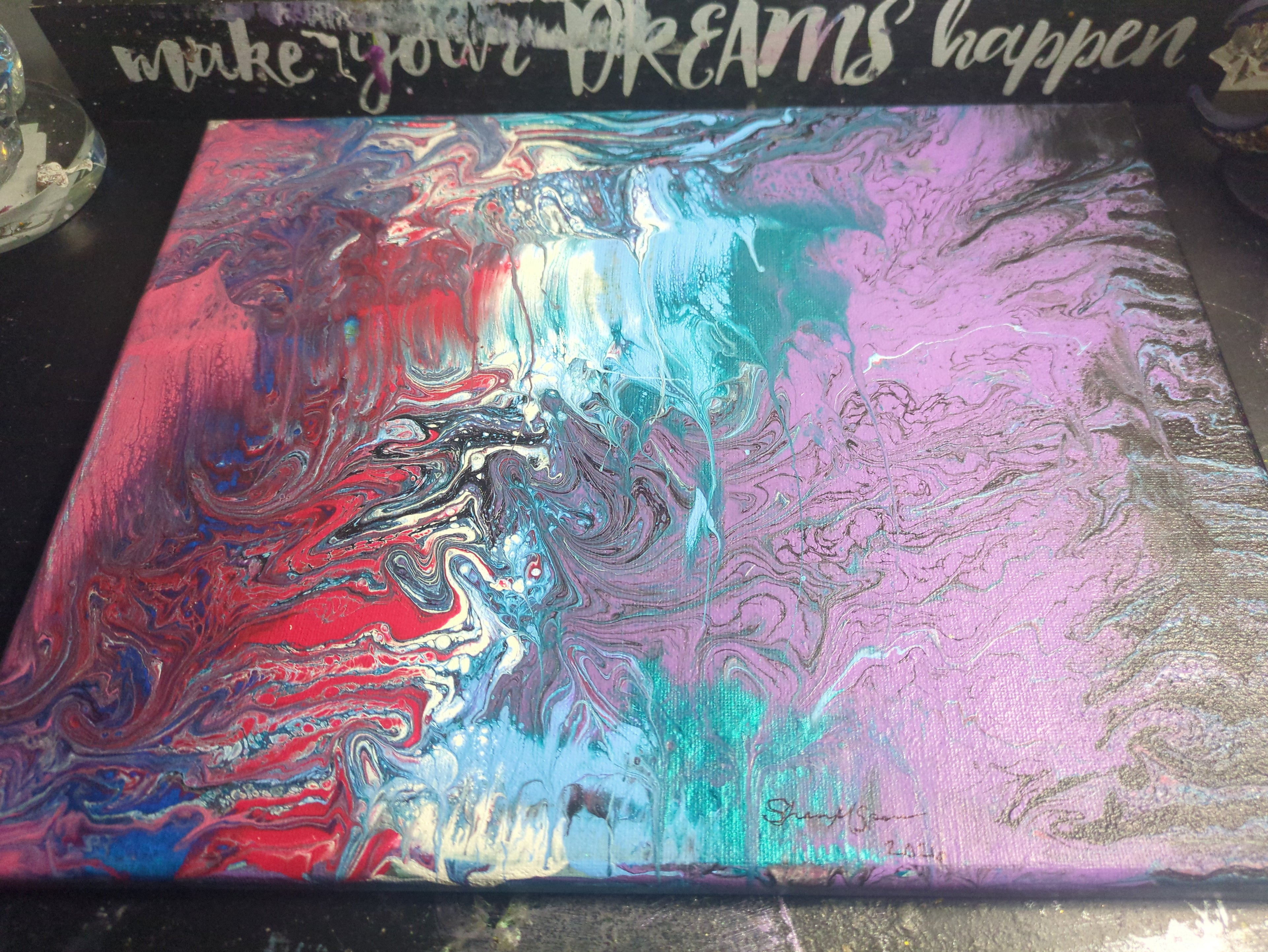 11x14 acrylic paint pour