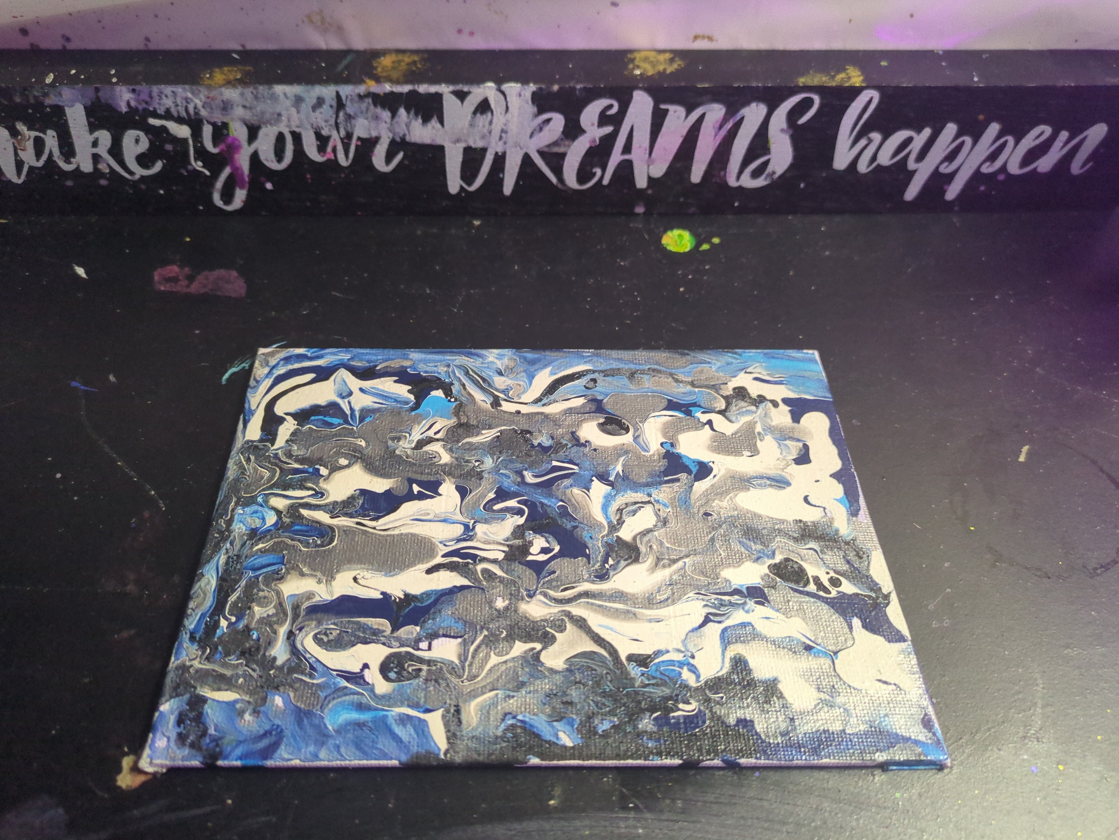 5x7 acrylic paint pour